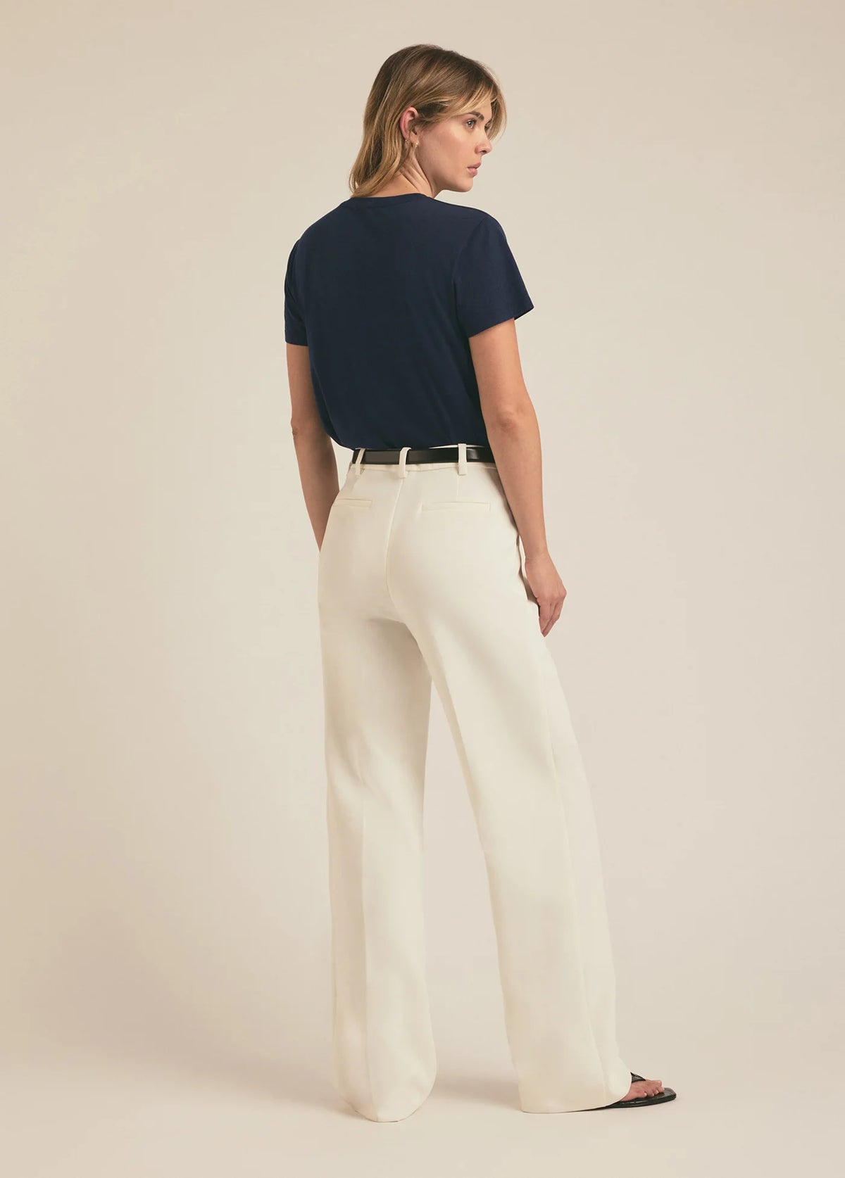 Favorite Daughter Logo Tee Navy White