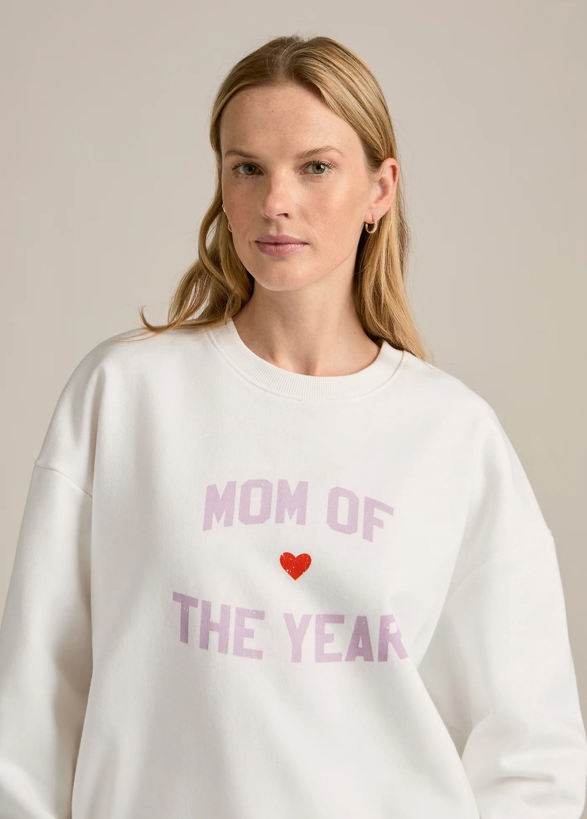 Favorite Daughter Mom Of The Year Sweatshirt in white wisteria