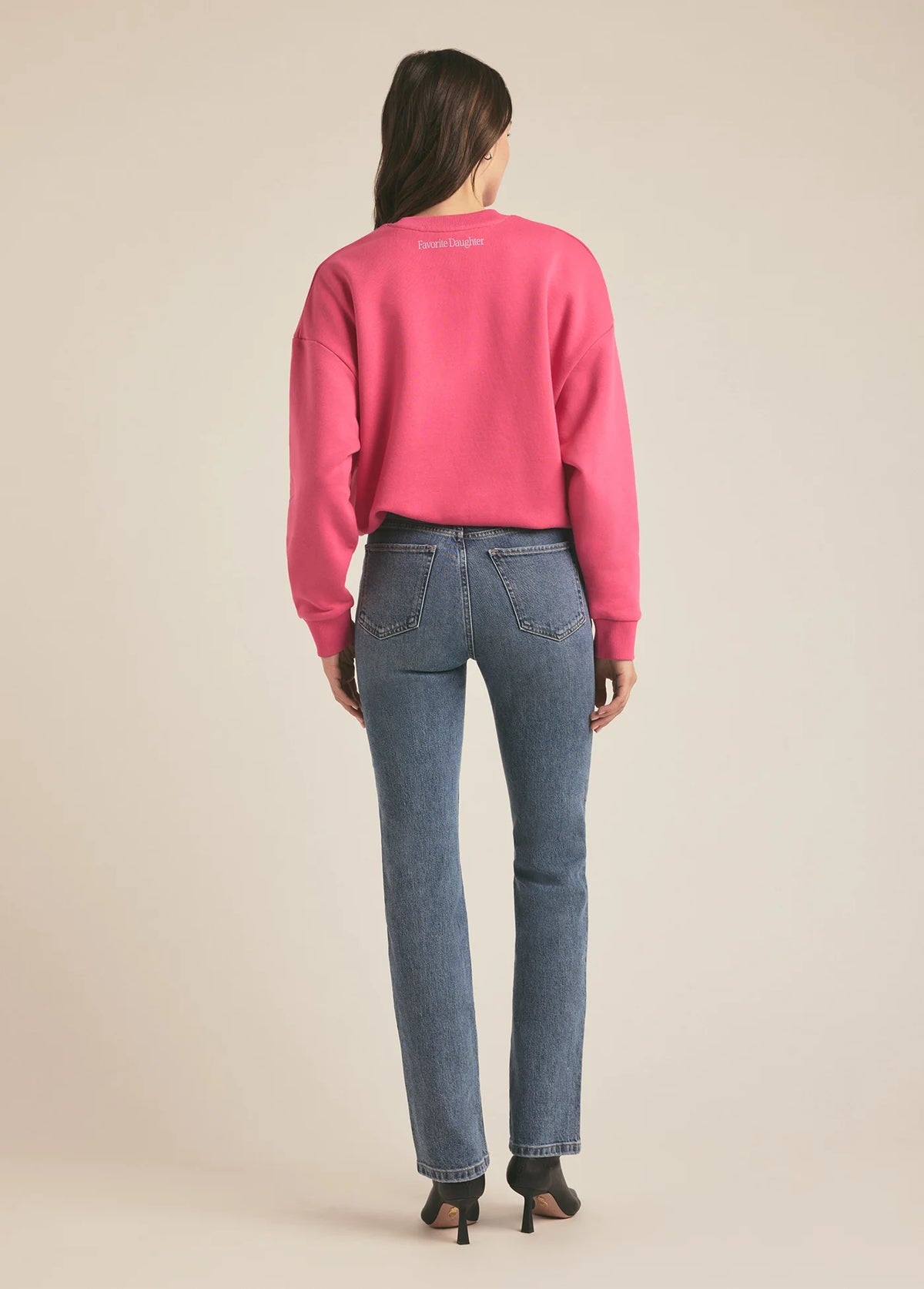 Favorite Daughter Mom's Favorite Sweatshirt Beetroot Purple Grey