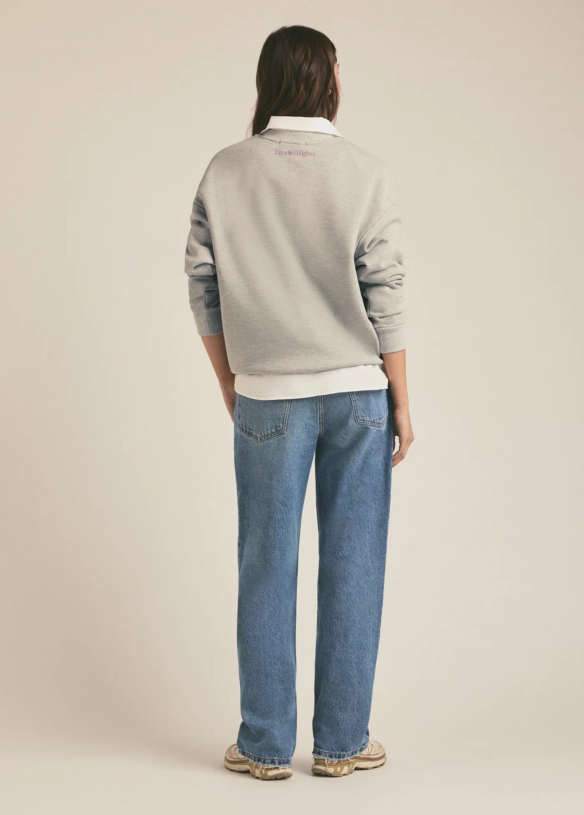 Favorite Daughter Mom's Favorite Sweatshirt Heather Grey Pink