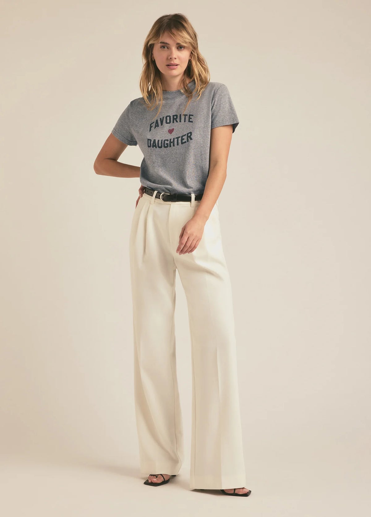 Favorite Daughter Logo Tee Heather Gray