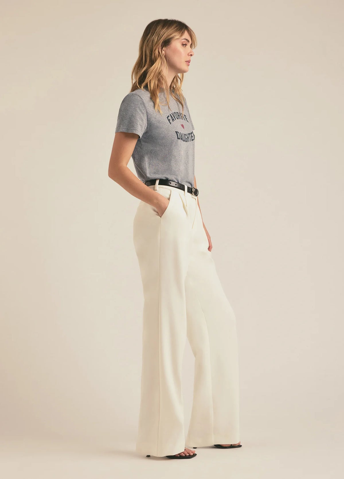 Favorite Daughter Logo Tee Heather Gray