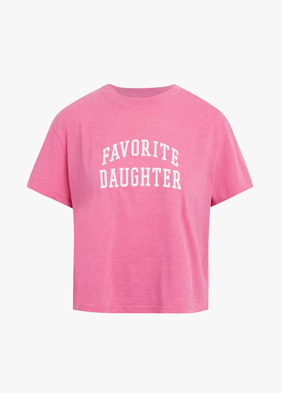 Favorite Daughter The Cropped Collegiate Tee Deep Rose