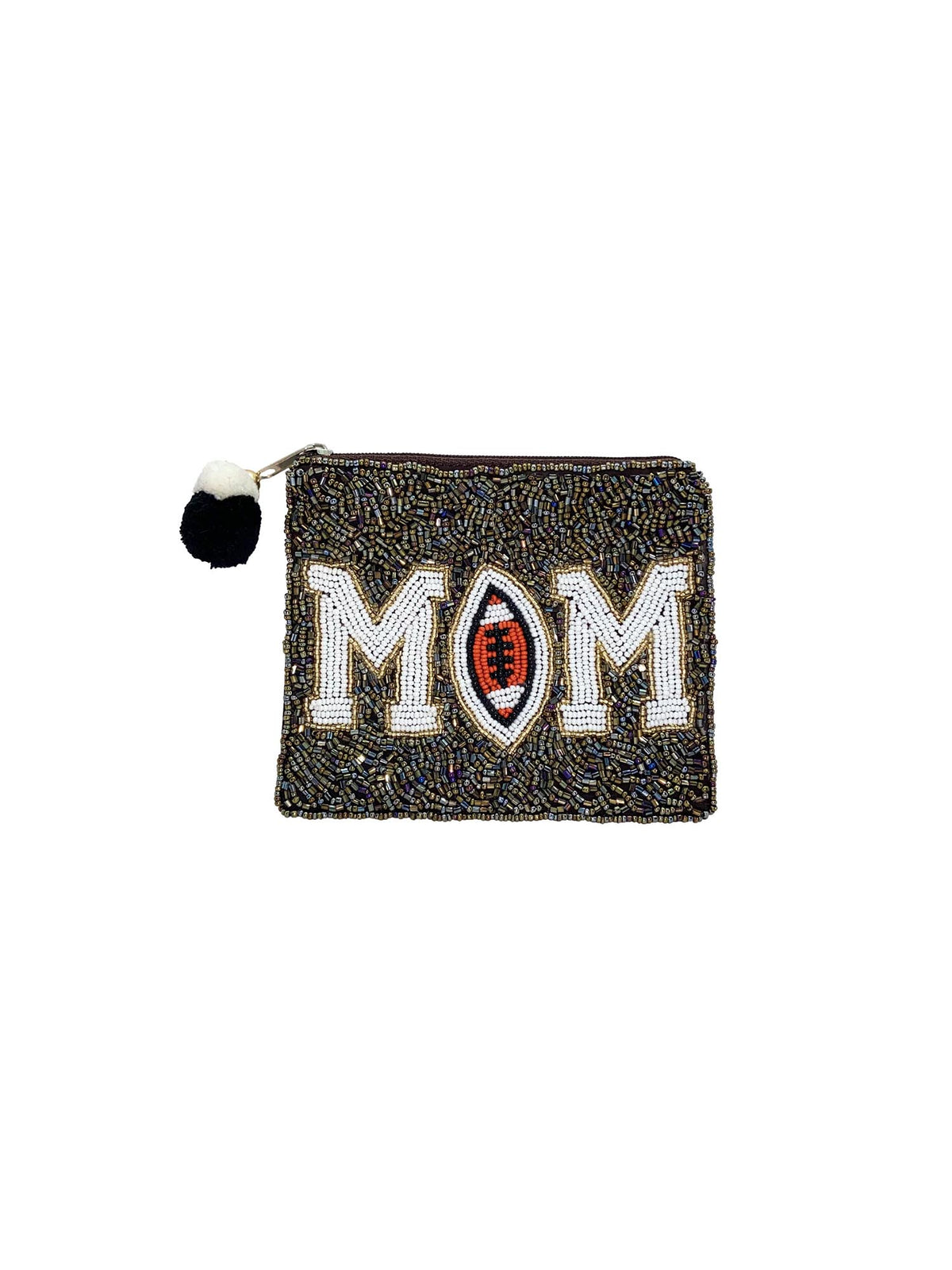 Football Mom Beaded Pouch