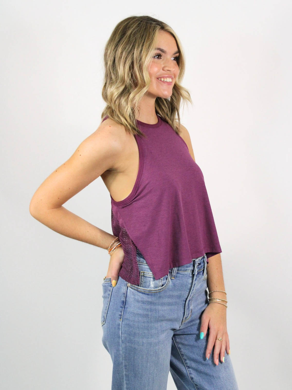 FP Movement Tempo Flash Finish Tank Deep Mulberry