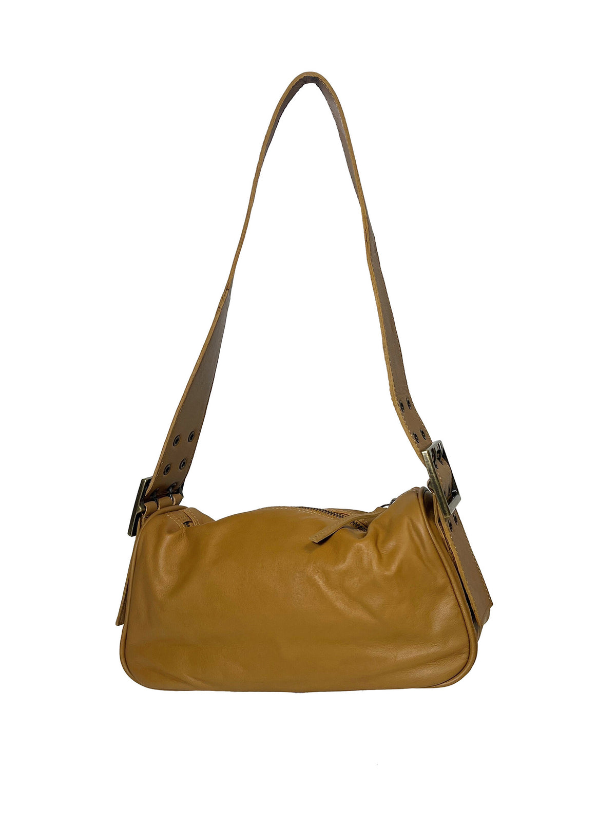 Free People Arm Candy Leather Bag Gold Coast