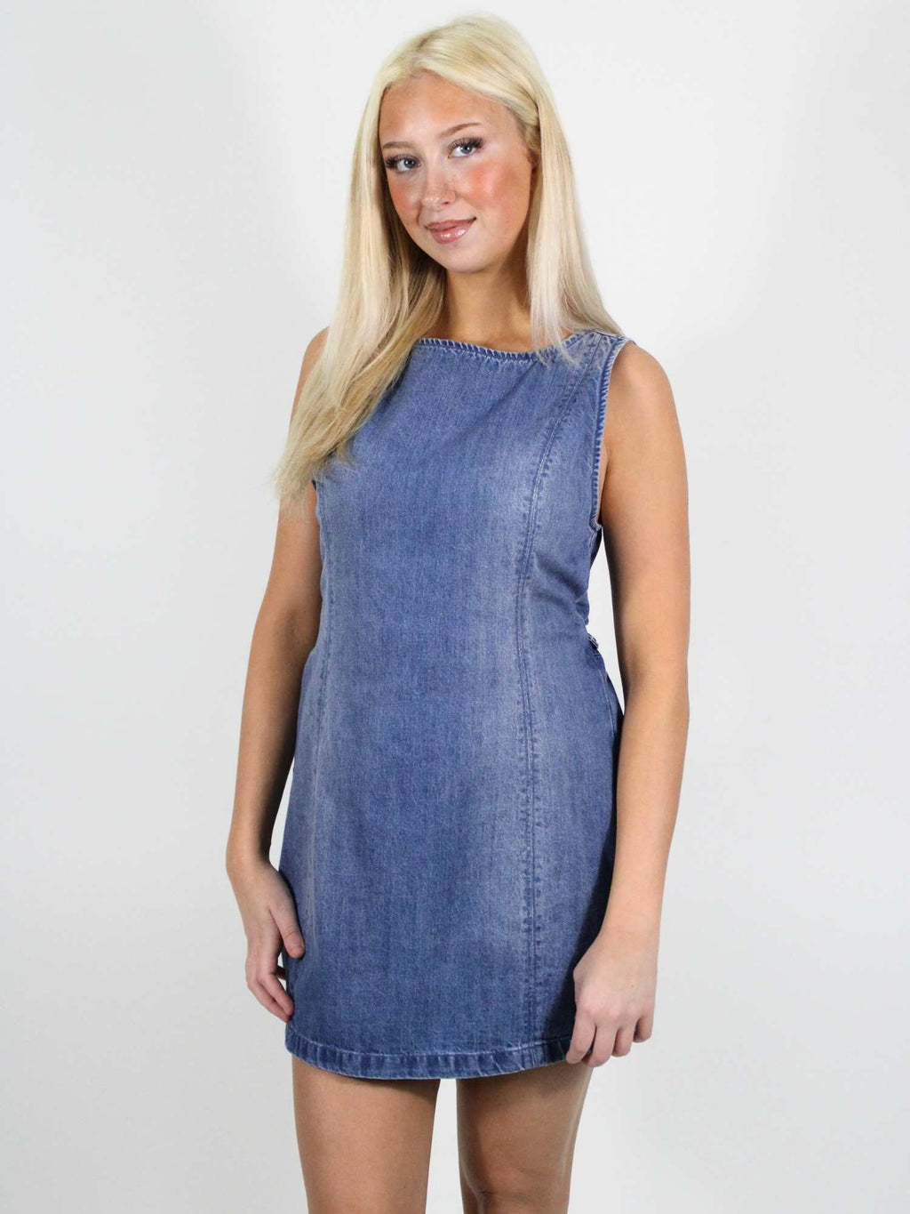 Free People Atlas Denim Mini Dress – Bliss