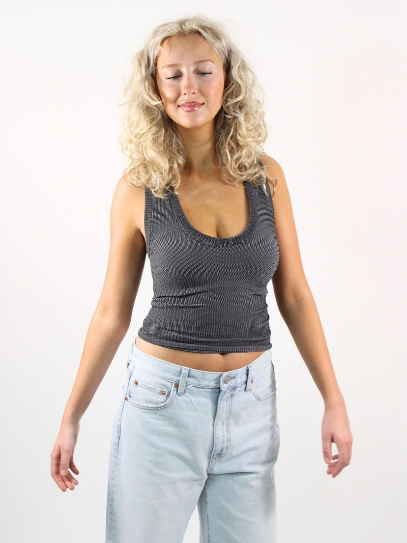 Free People Clean Slate Seamless Tank Black