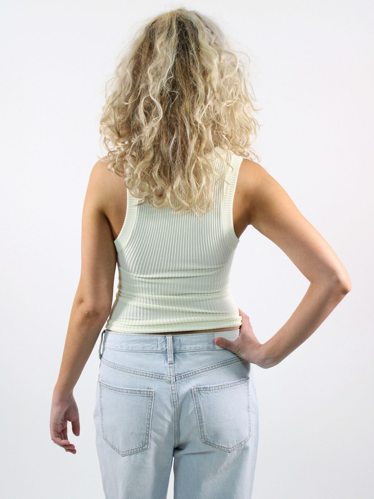 Free People Clean Slate Seamless Tank Ecru