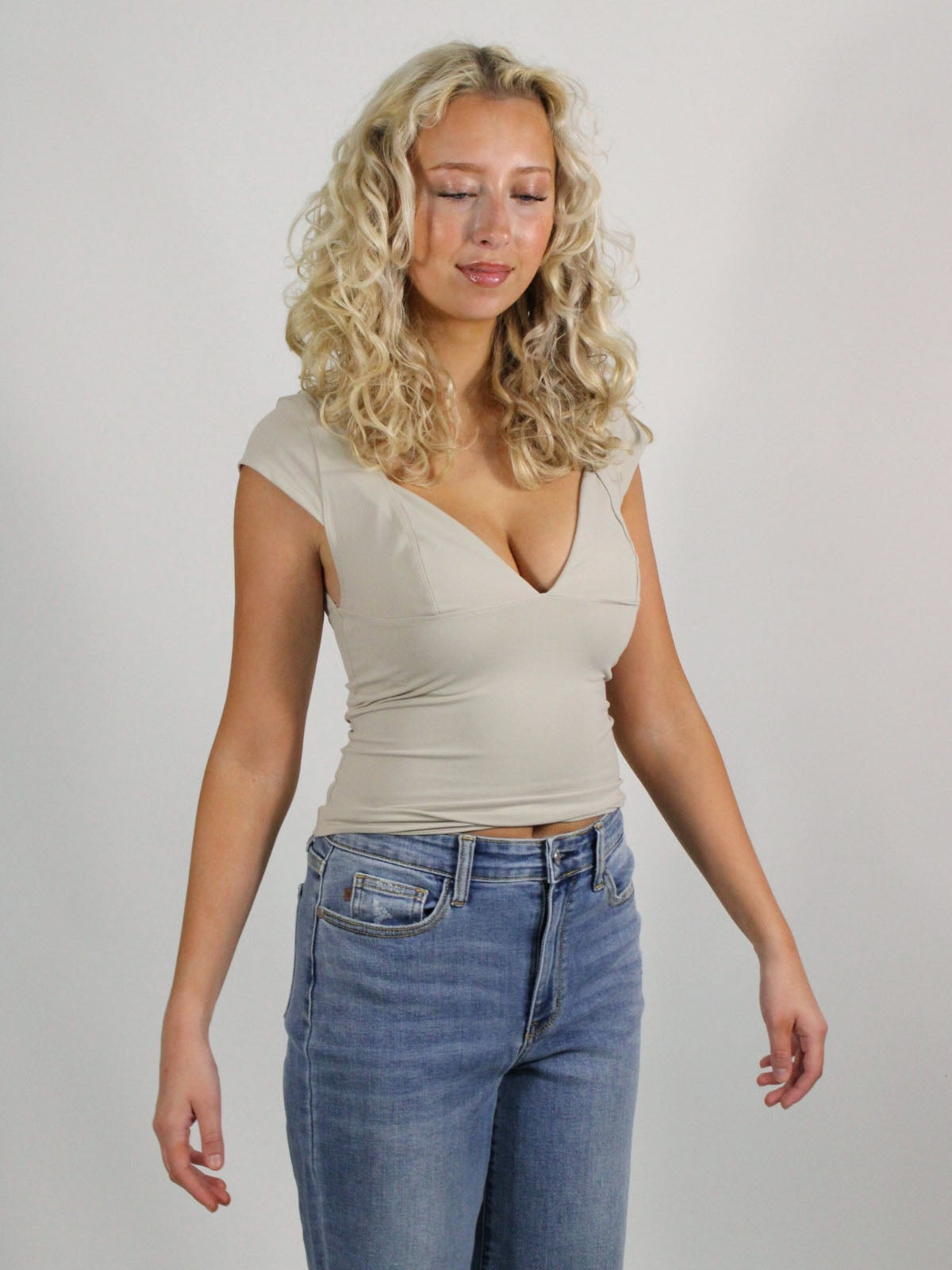 Free People Duo Corset Cami Pumice Stone