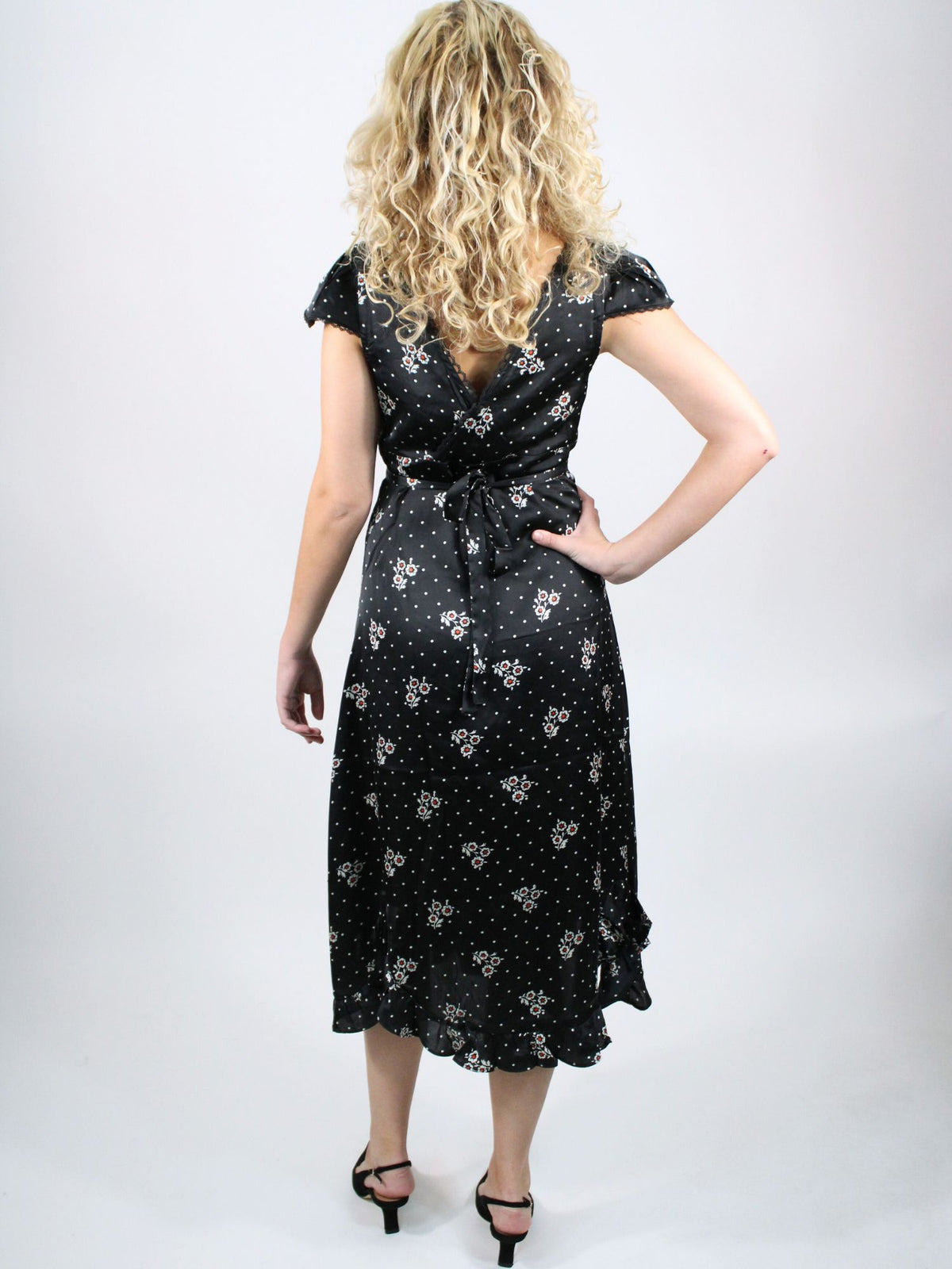 Free People Haven Midi Dress Black Combo