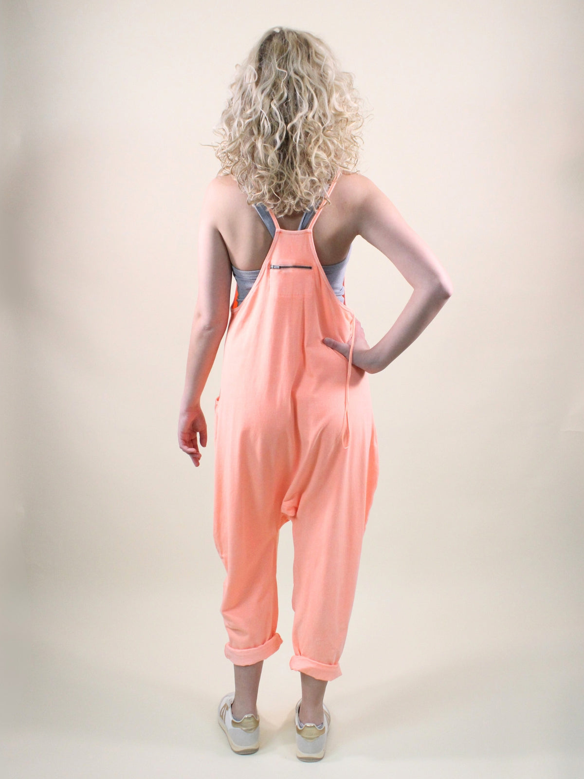 Free People Hot Shot Onesie Romper Pastel Peach