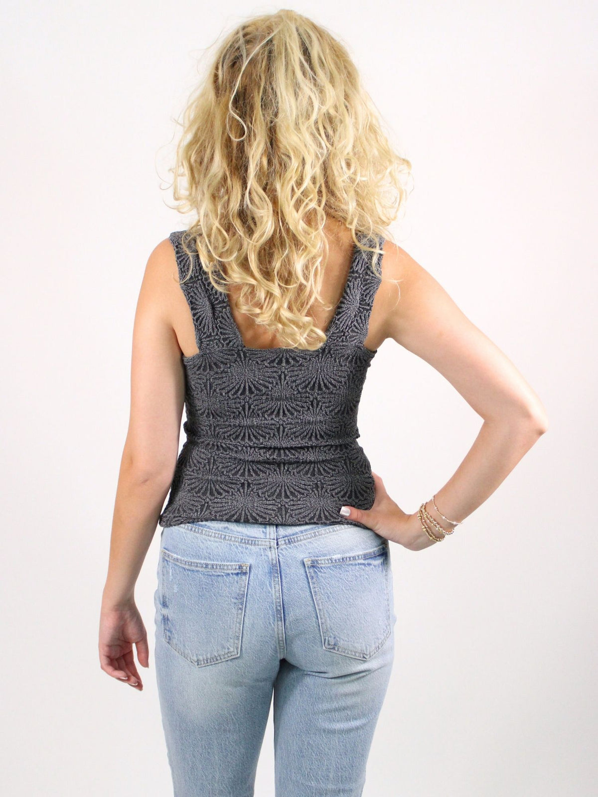 Free People Love Letter Cami Black