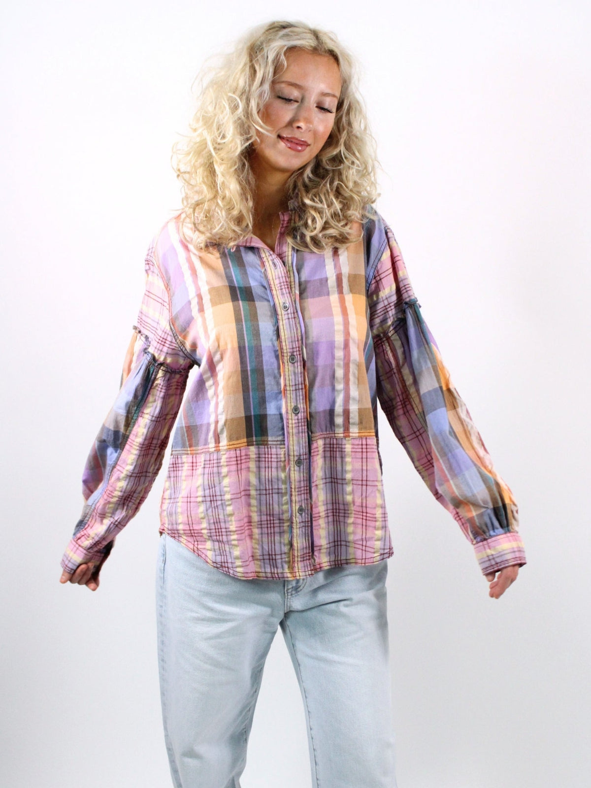 We The Free Madras Dreams Top Pink Combo