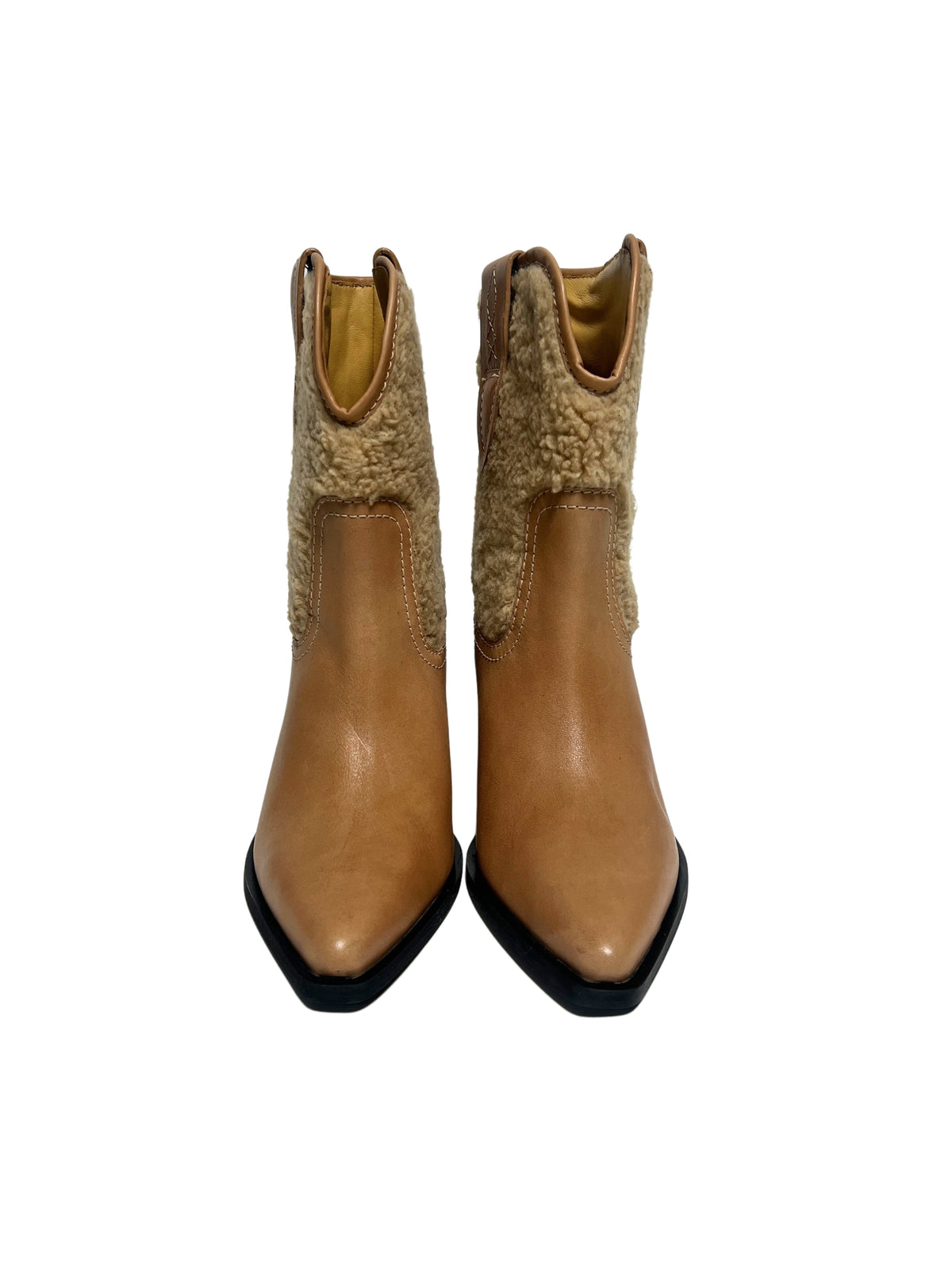 free people pitchfork point shearling boot almond butter front pair 2