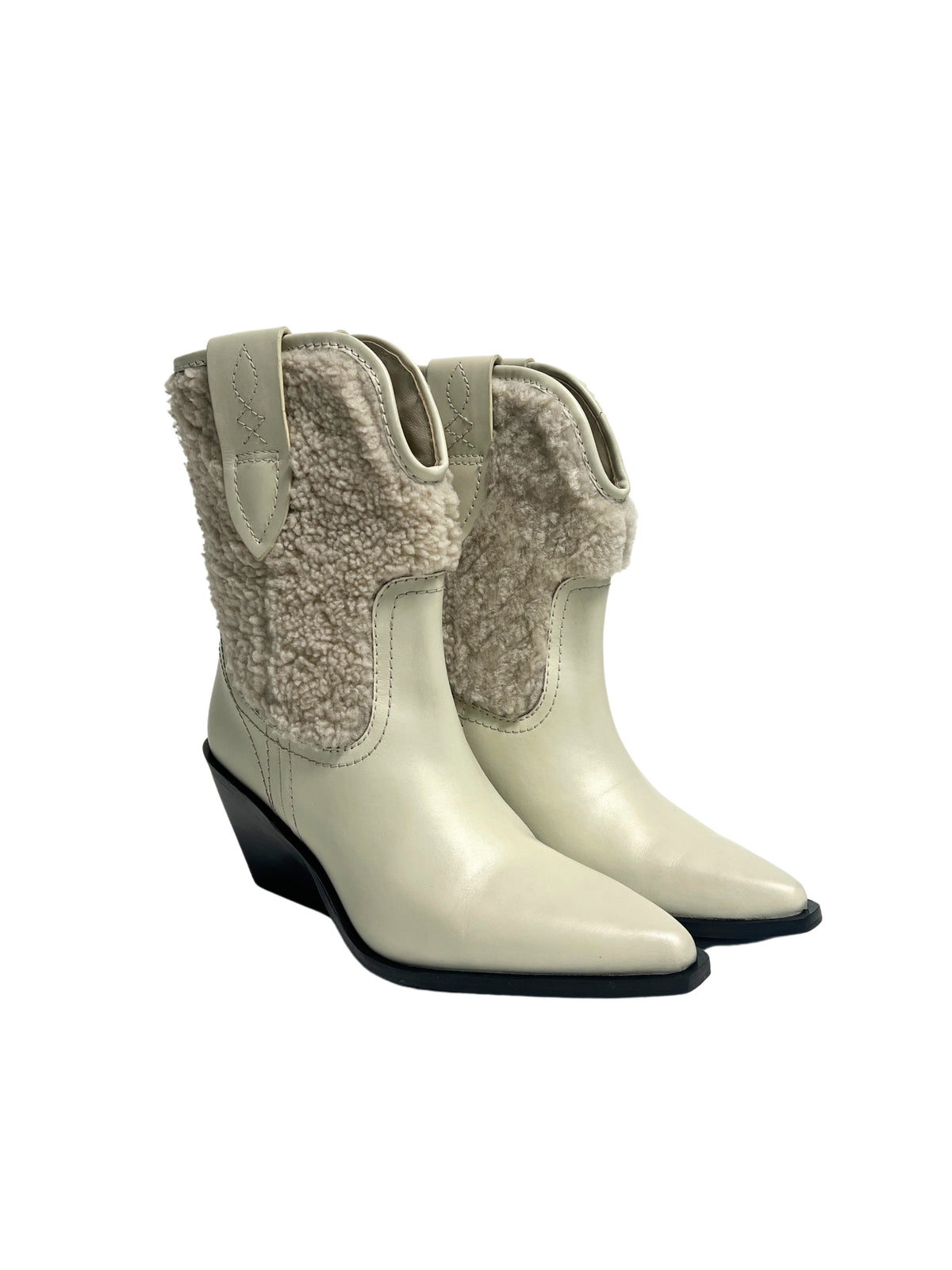 free people pitchfork point shearling boot arctic fox pair detail