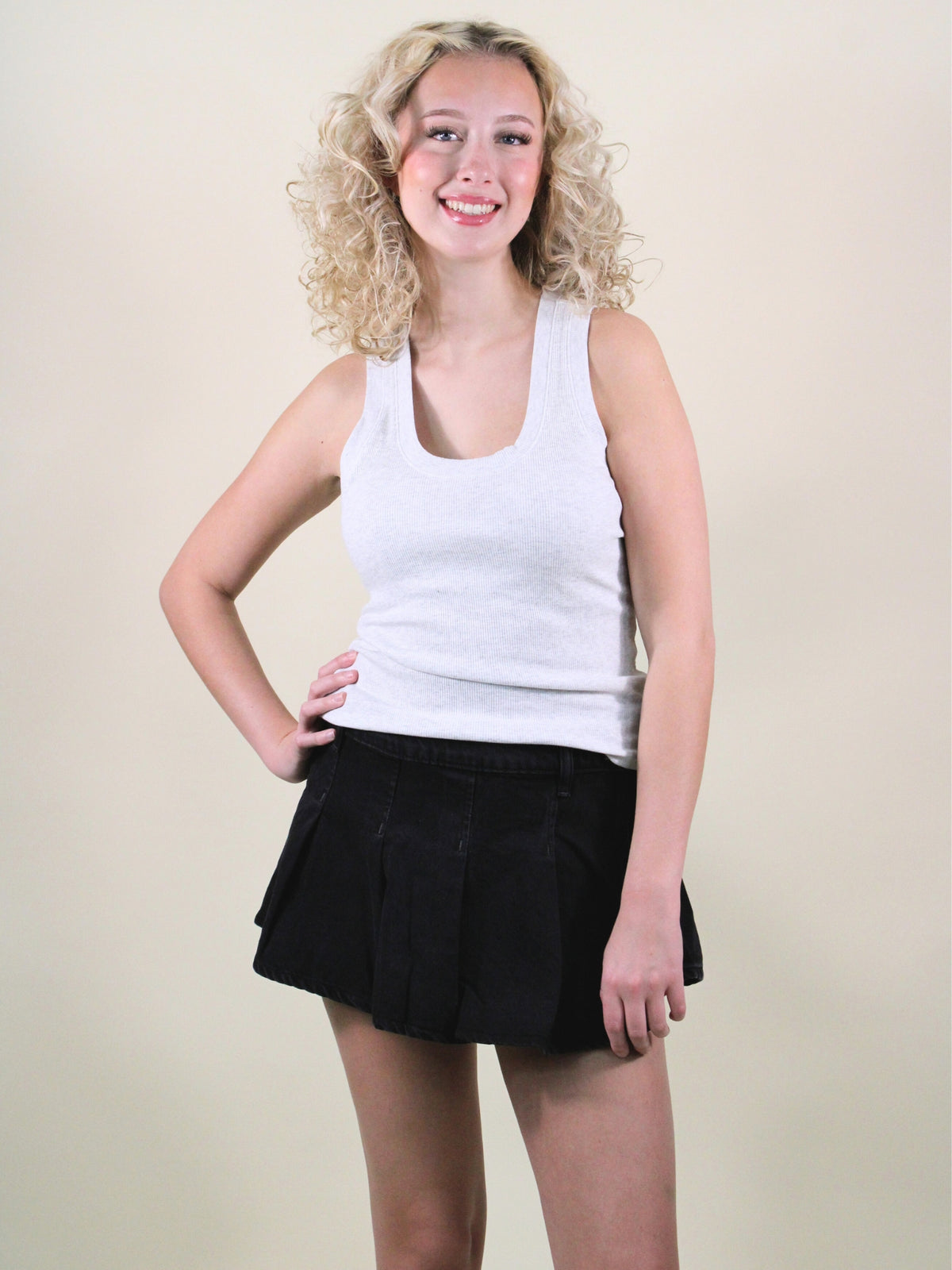 free people stephie denim skort in the city detail view