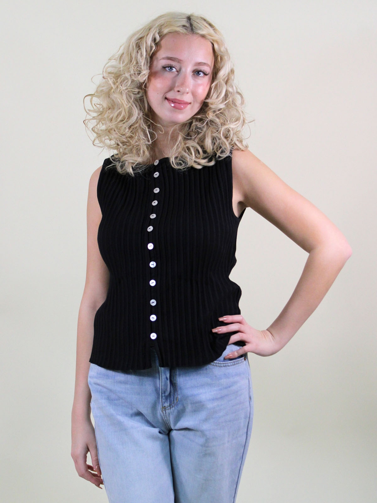 Free People Tilly Vest Black