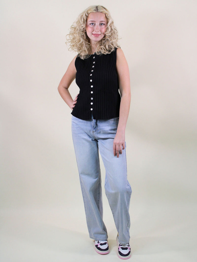 Free People Tilly Vest Black