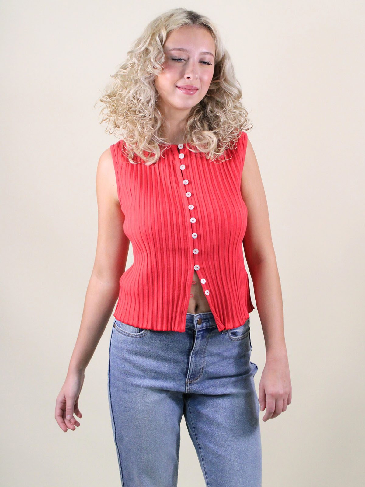 Free People Tilly Vest Tomato