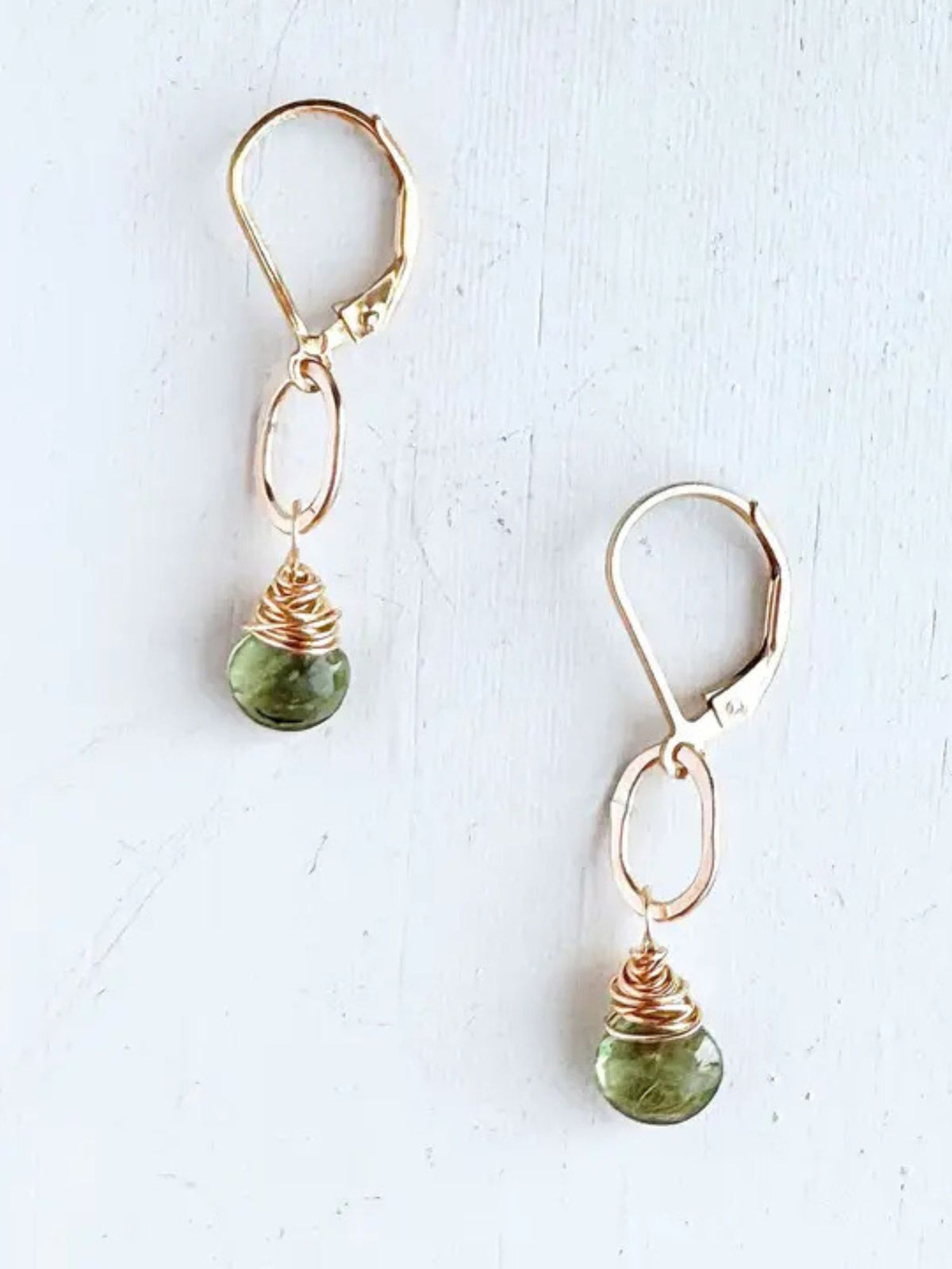 Peridot Bay Gemstone Drop Earrings