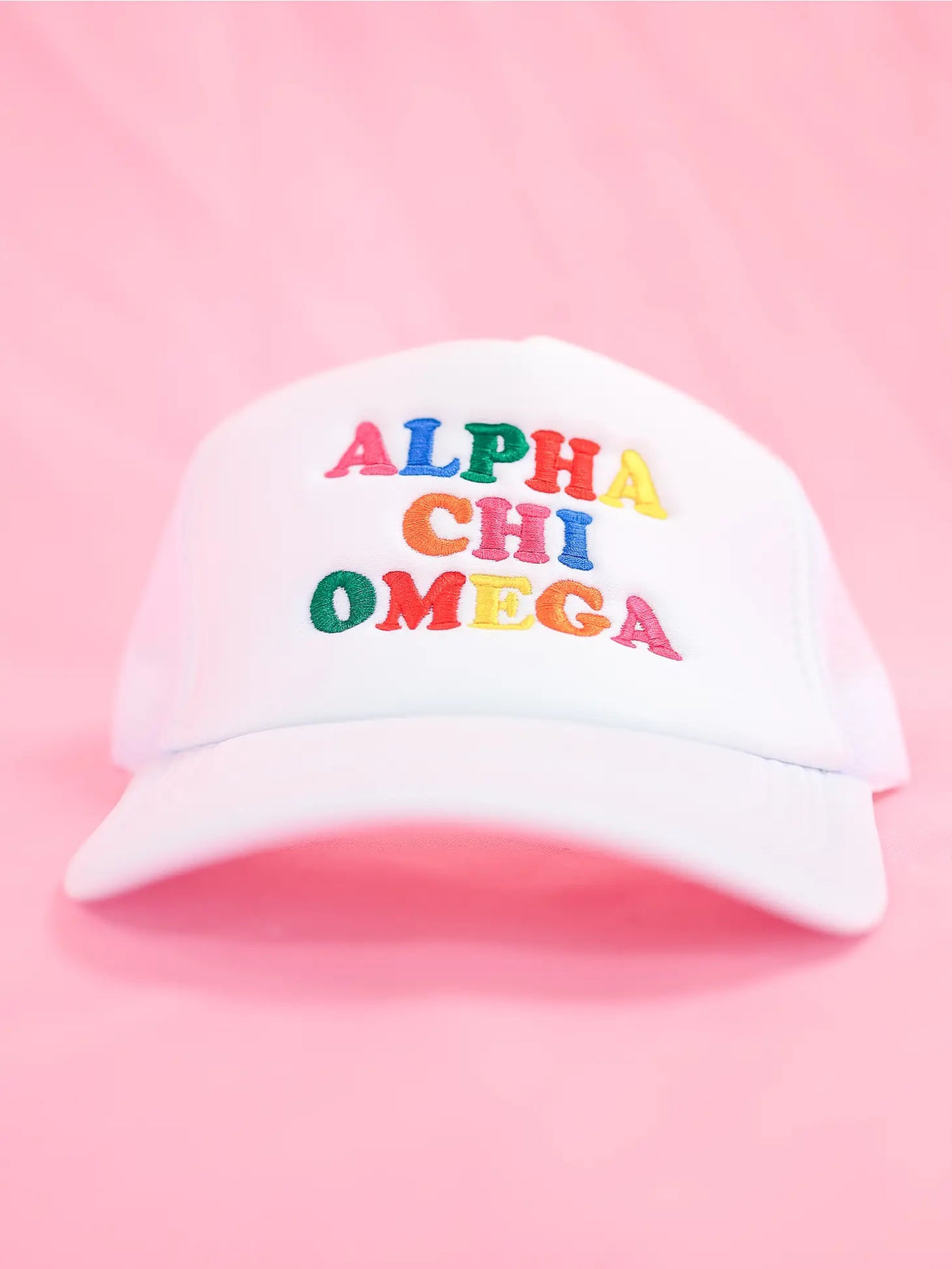 fun times sorority trucker hat alpha chi omega