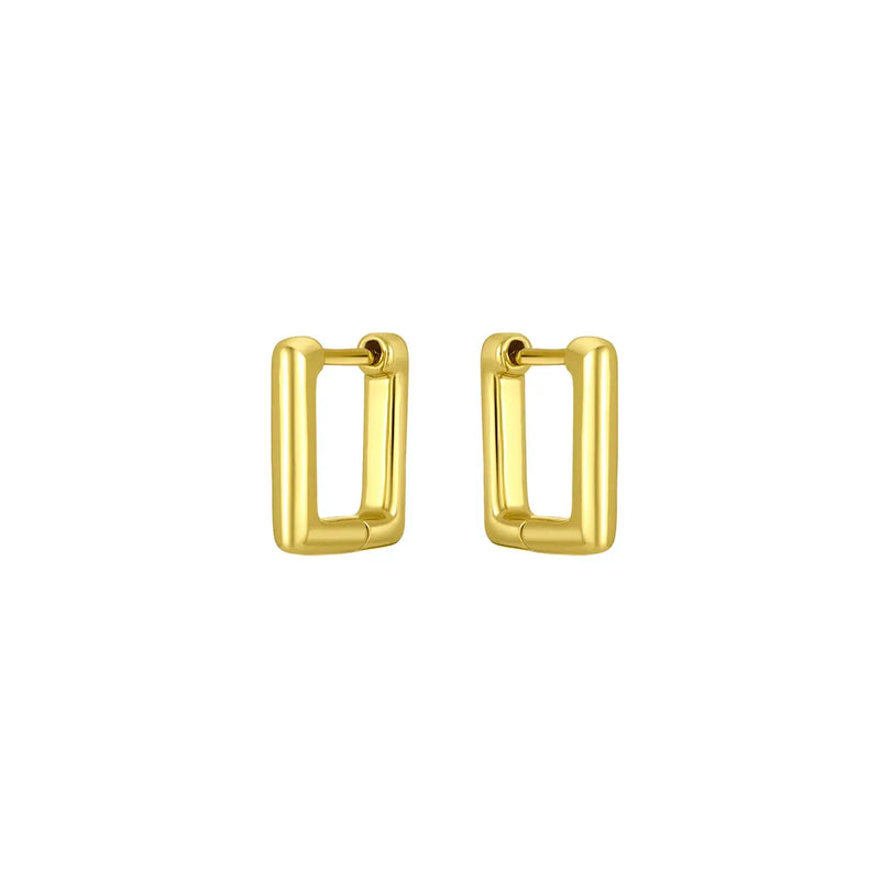 FYB Jewelry Erin Square Huggie Hoop Earrings Gold-Plated