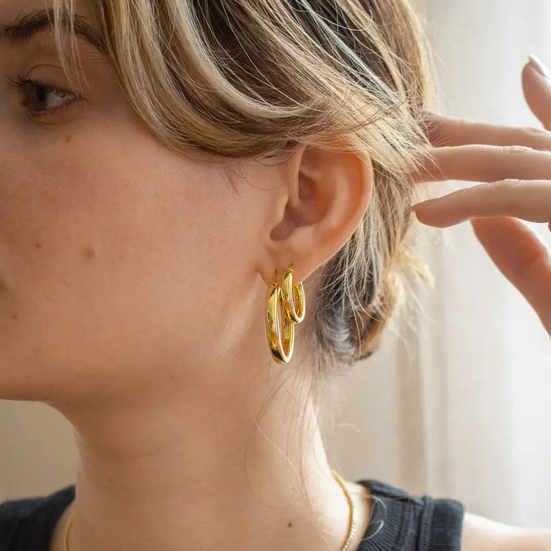 FYB Jewelry Isla Hoop Earrings Gold-Plated