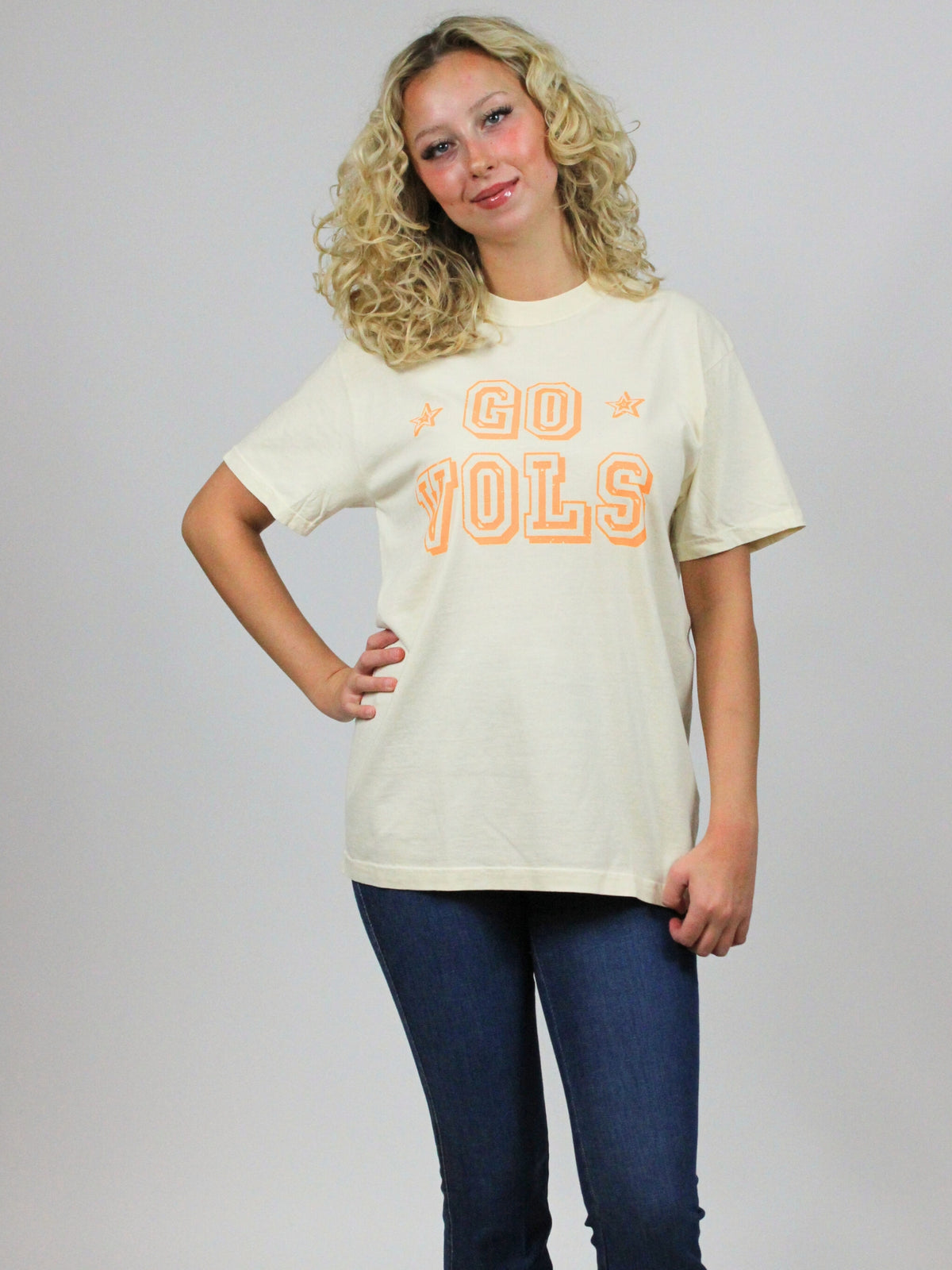 go vols tennessee gameday graphic tee in white front view