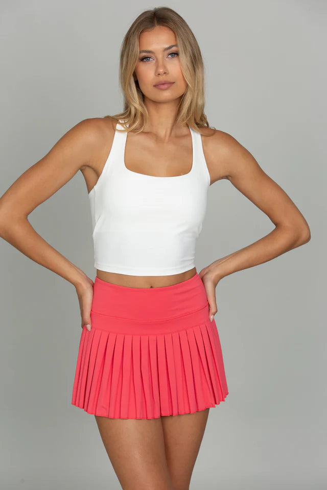 Gold Hinge Pleated Tennis Skirt Punch