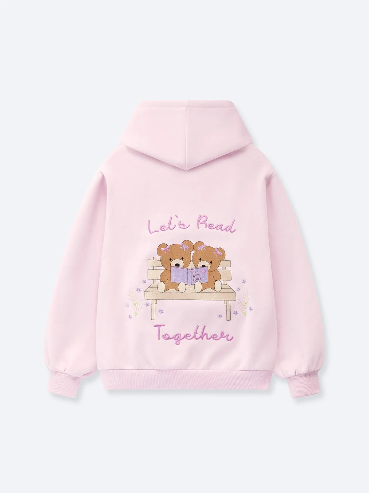 Happy Camp3r Let's Read Together Hoodie Pastel Purple