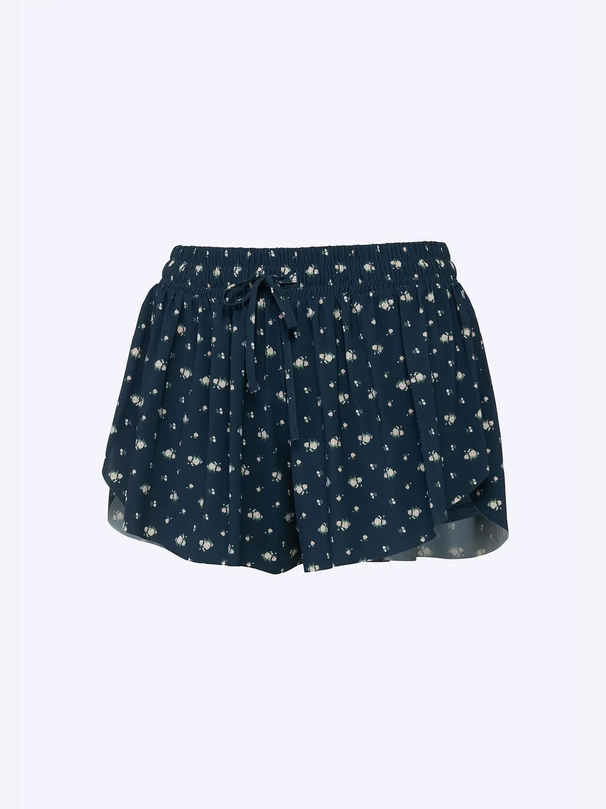 Happy Camp3r Midnight Blossom Athleisure Shorts Midnight Navy