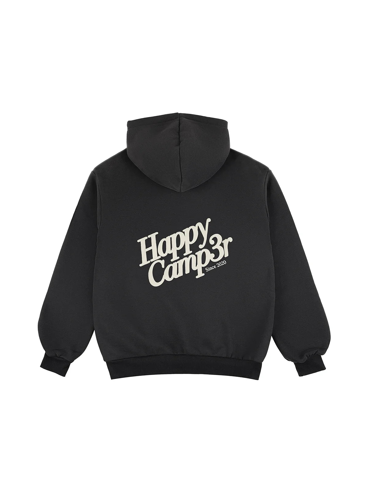 Happy Camp3 Puff Series Core Hoodie Sweatshirt Charcoal Grey