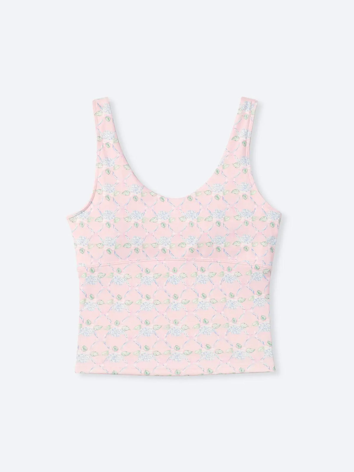 Happy Camp3r Ribboned Dreams Athleisure Tank Blush Pink