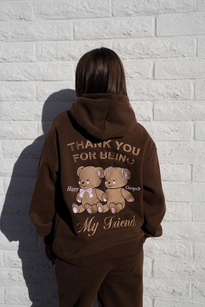 melple×SALVAGE PUBLIC Thank you Hoodie Happy Camp3r Thank You My Friend Hoodie – Bliss