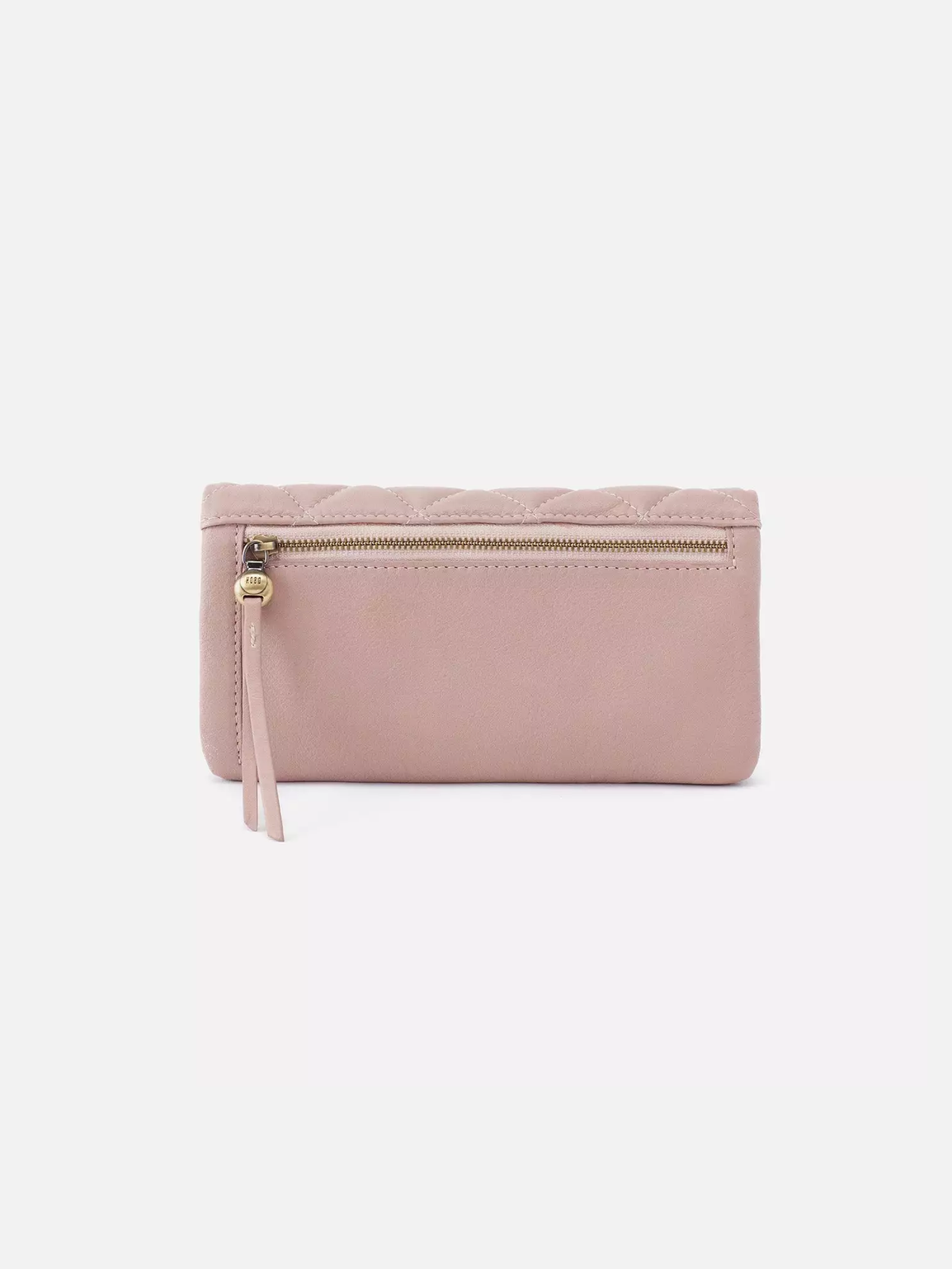 hobo advent continental wallet in rose soft hide