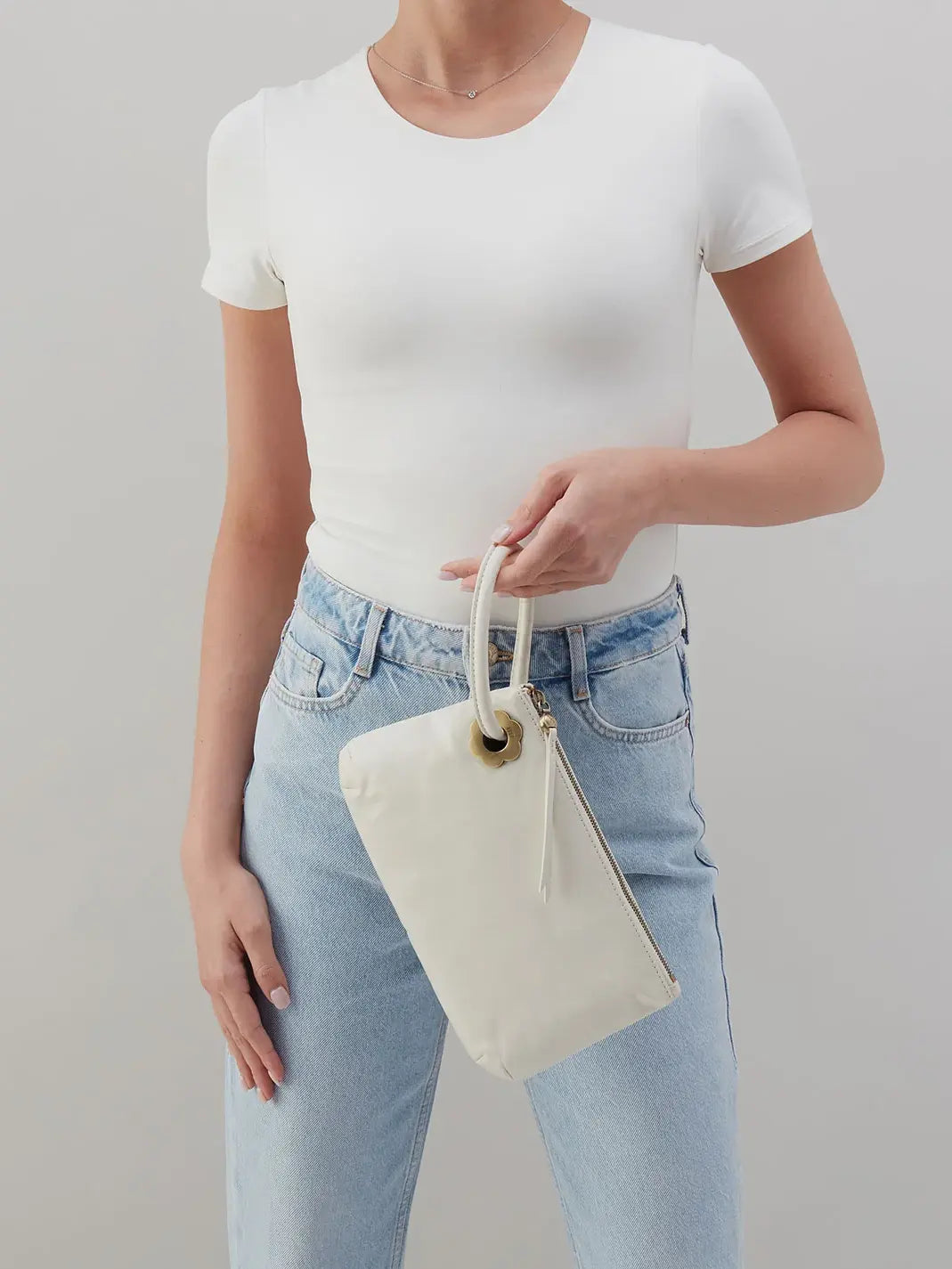 HOBO Daisy Daze Large Wristlet Polished Leather Lily