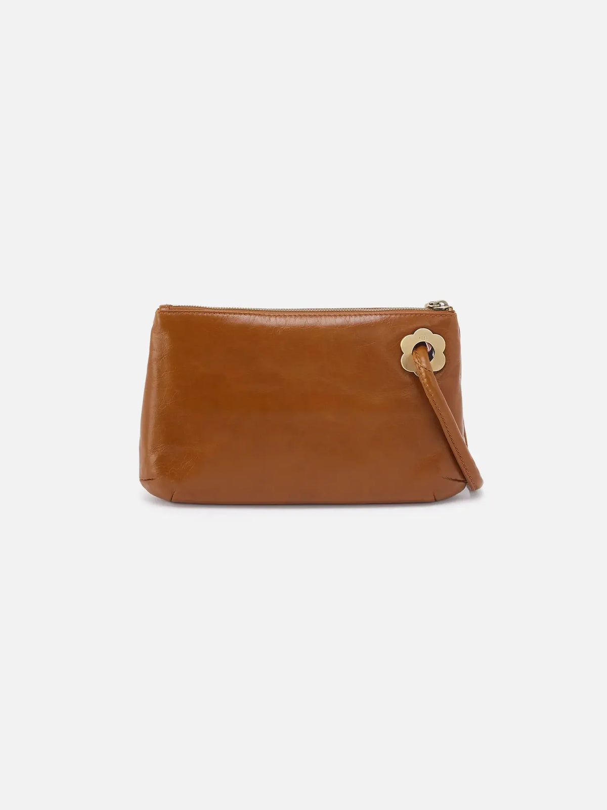 HOBO Daisy Daze Large Wristlet Polished Leather Truffle