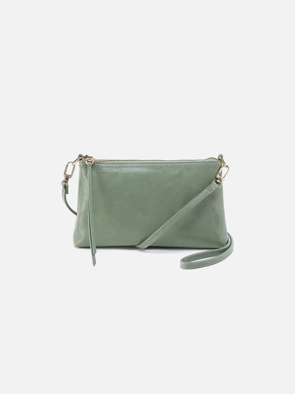 HOBO Darcy Polished Leather Crossbody Jade
