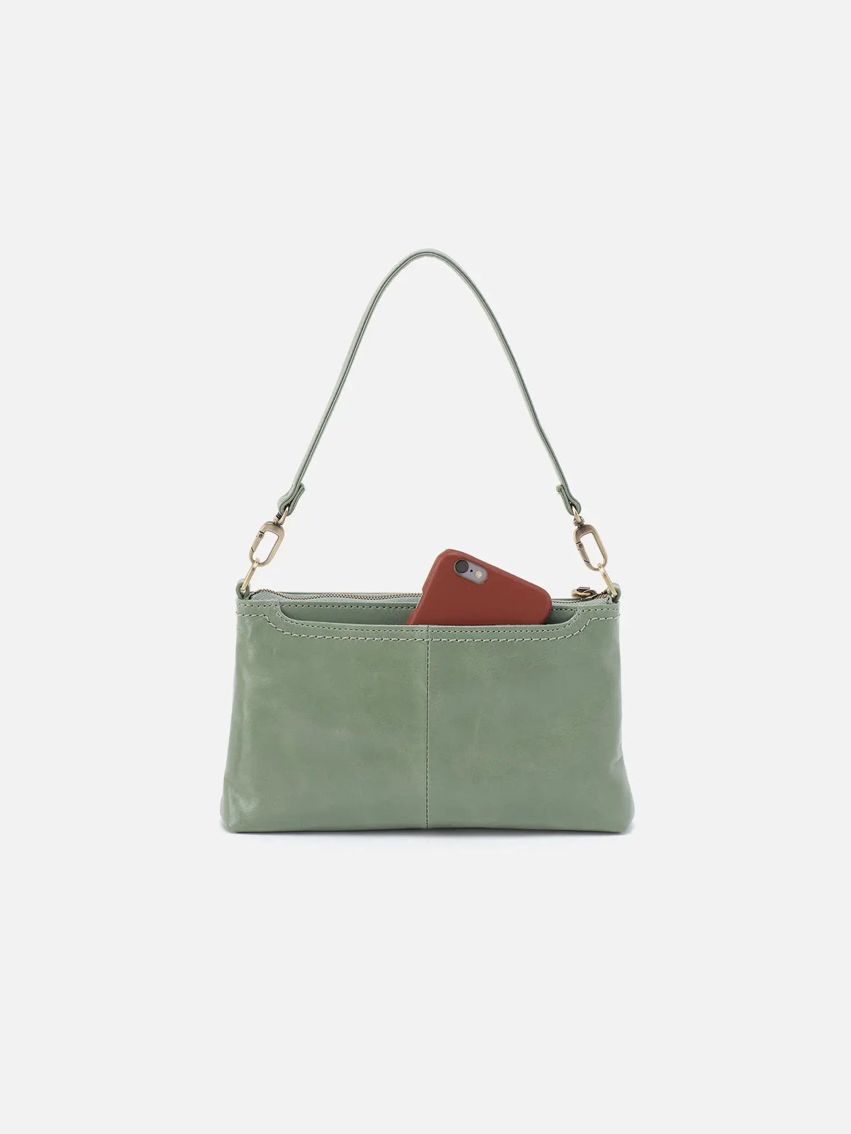 HOBO Darcy Polished Leather Crossbody Jade