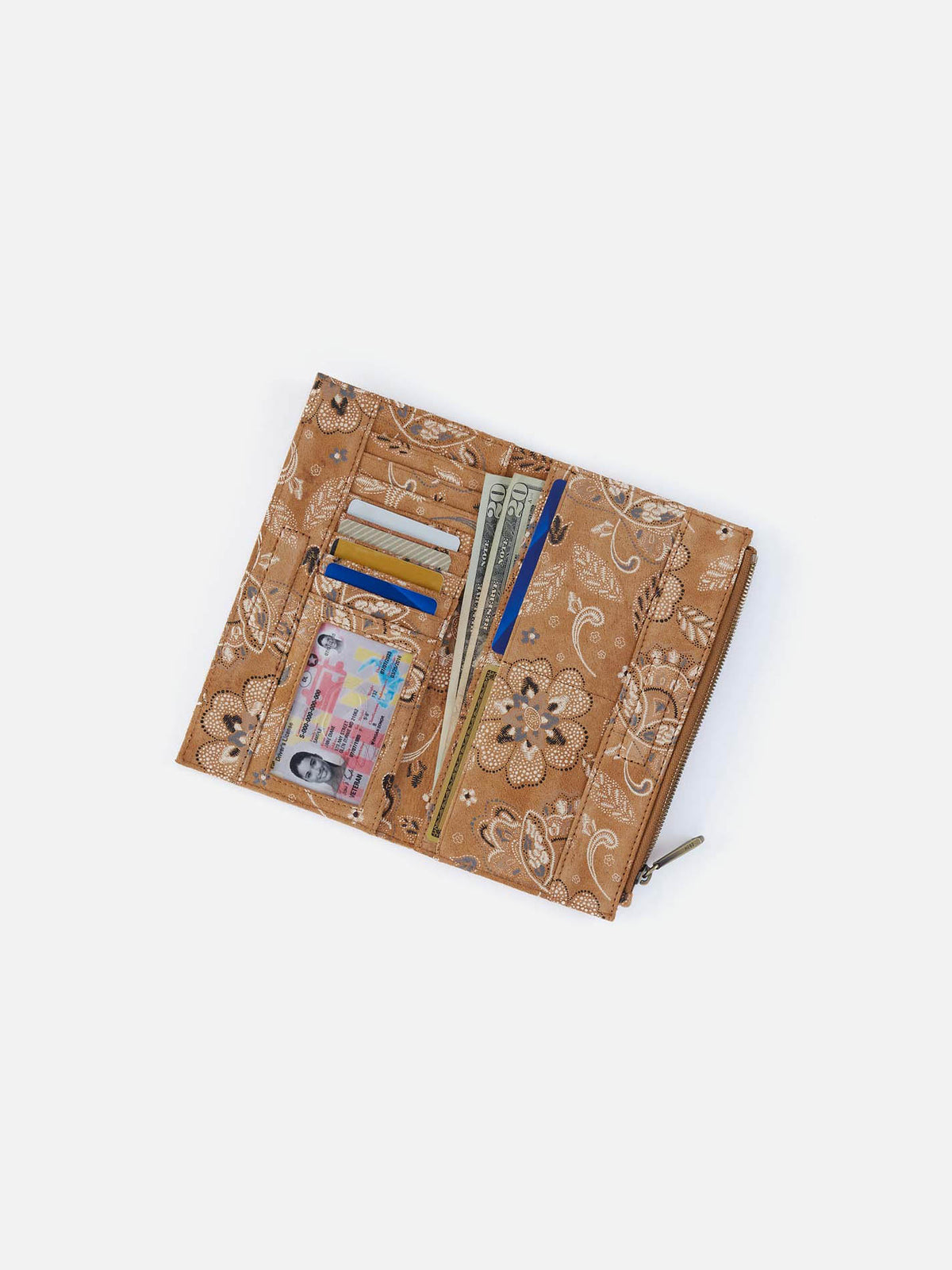 HOBO Jill Large Bifold Wallet Printed Leather Country Road Bloom