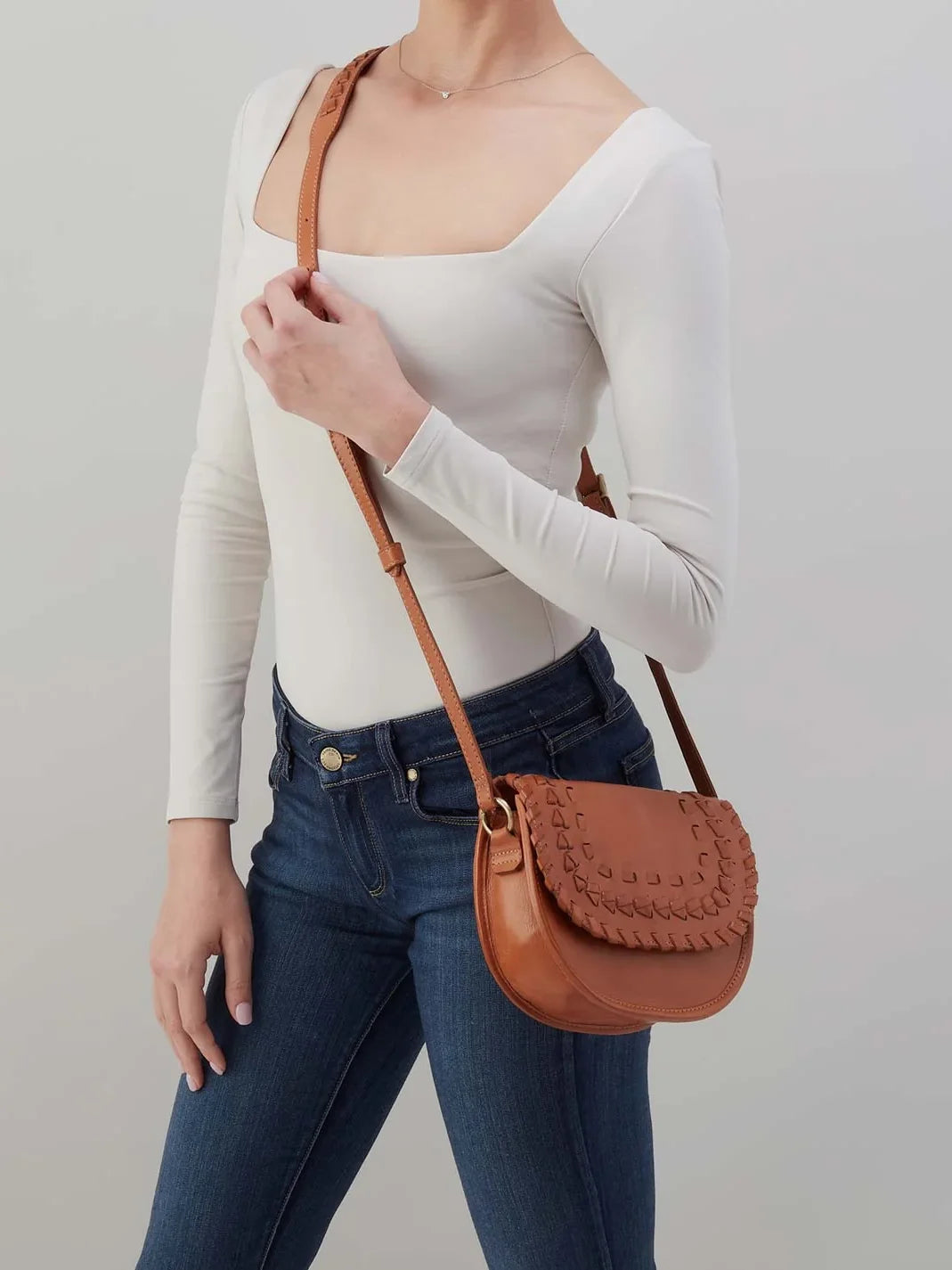 HOBO Kiva Small Crossbody Bag Harvest Wheat Washed Leather