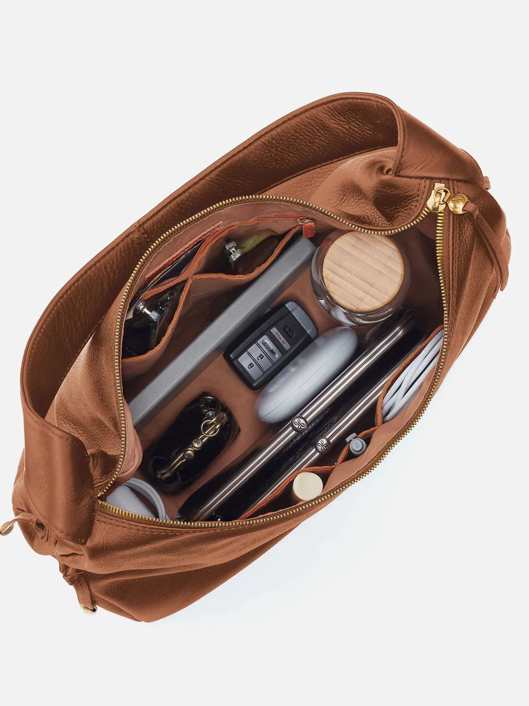 HOBO Kori Pebbled Leather Hobo Warm Honey