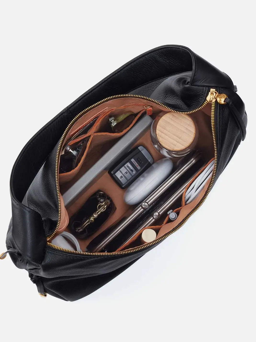 HOBO Kori Pebbled Leather Hobo Black