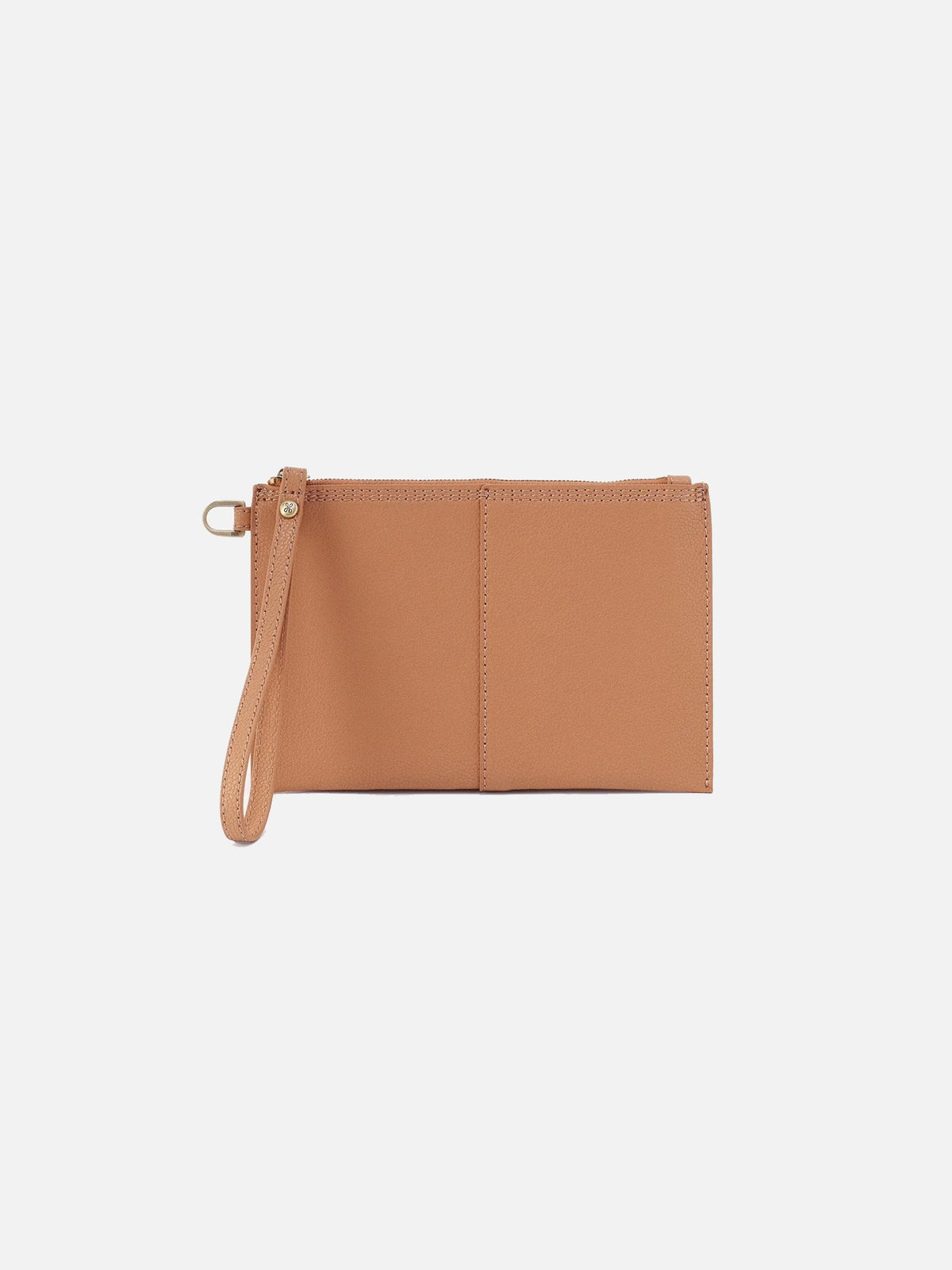 hobo vida small pouch in biscuit micro pebbled leather