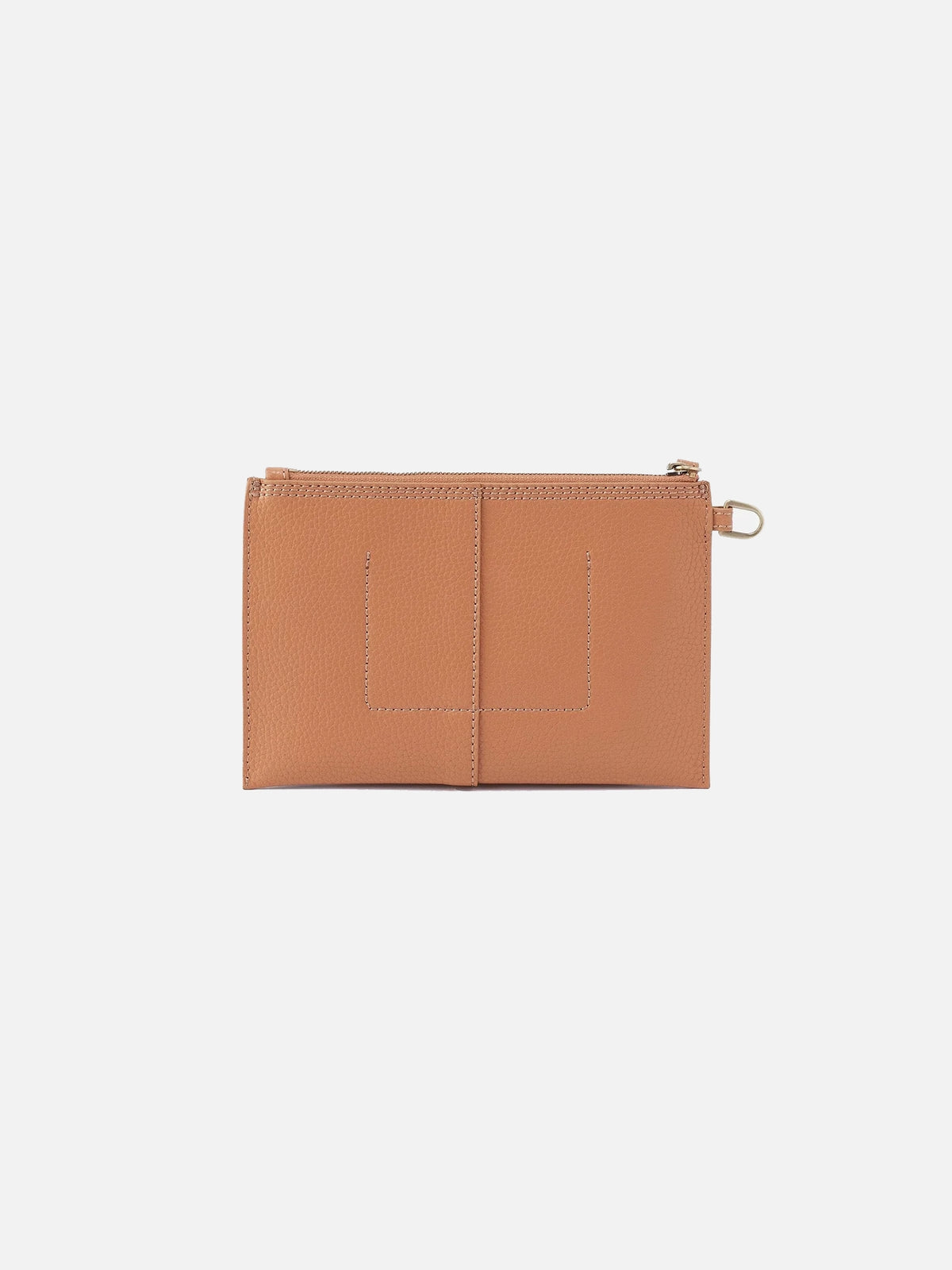 hobo vida small pouch in biscuit micro pebbled leather
