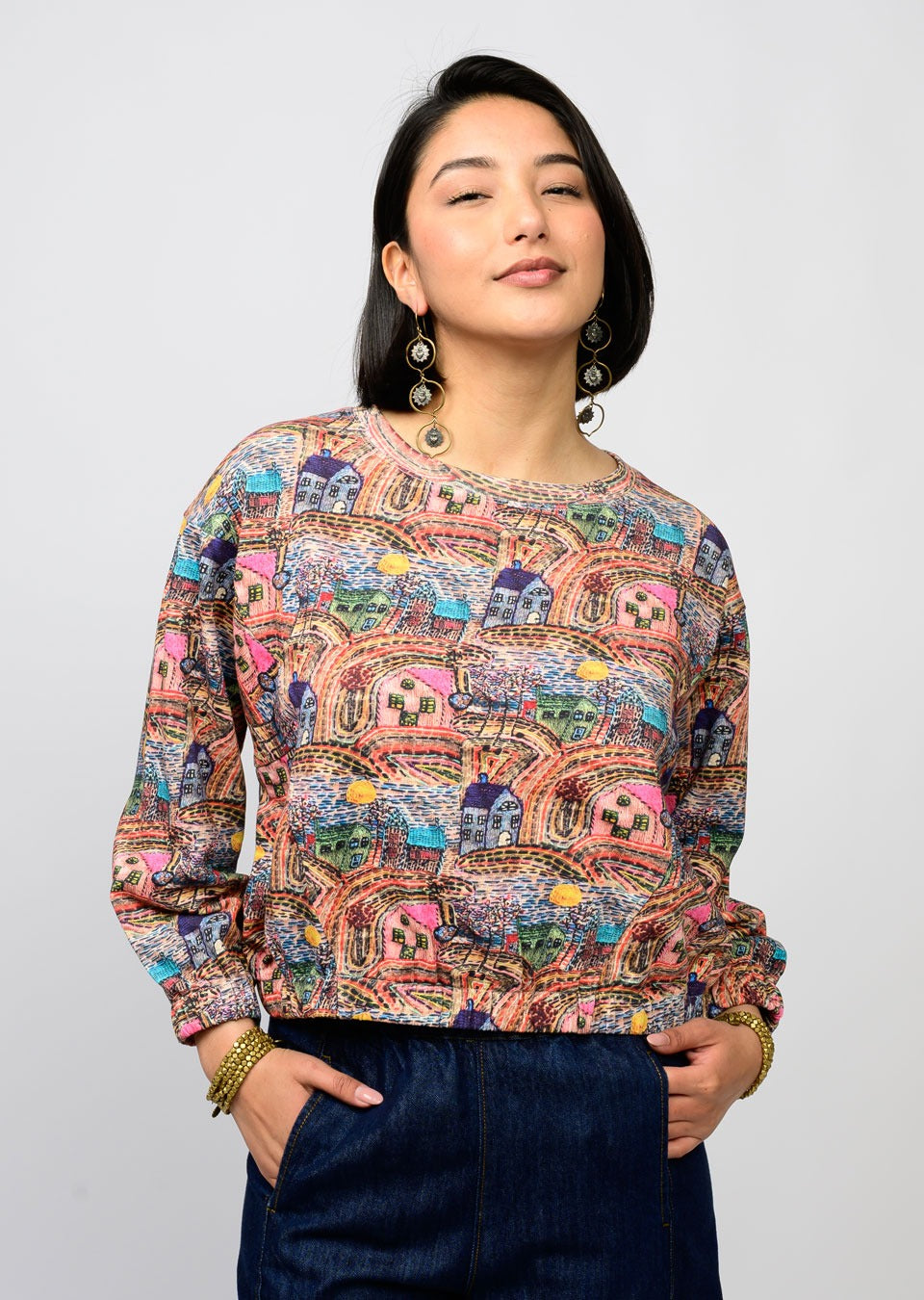 Ivy Jane Popover Novelty Knit Top houses