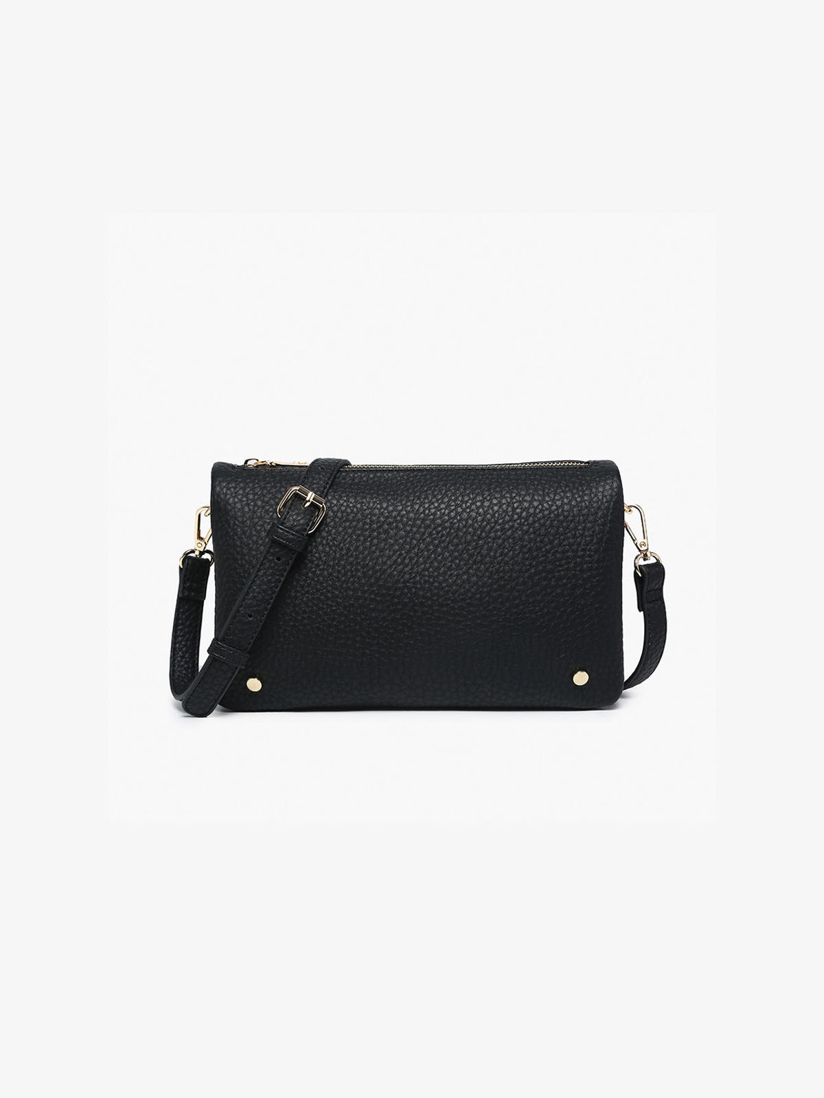 Jen & Co Phiona Vegan Leather Studded Crossbody Black