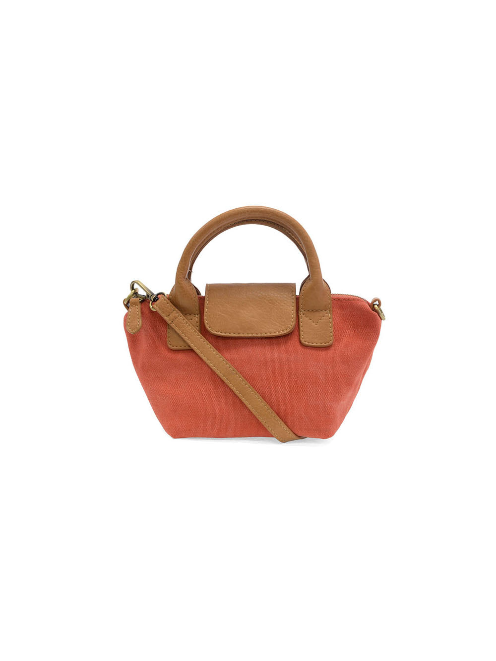 Joy Susan Abilene Canvas Mini Tote Crossbody Spiced Coral