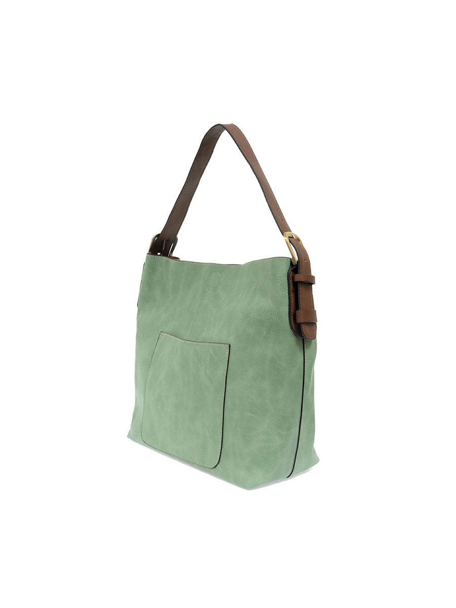 joy susan classic hobo handbag in bermuda green coffee